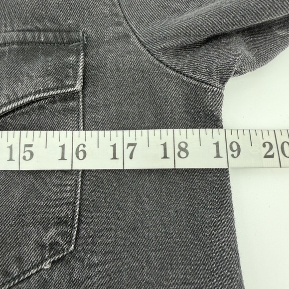 Levi Strauss Co Western Denim Shirt Black Pearl Snap Button Women Size Small New - Picture 9 of 10